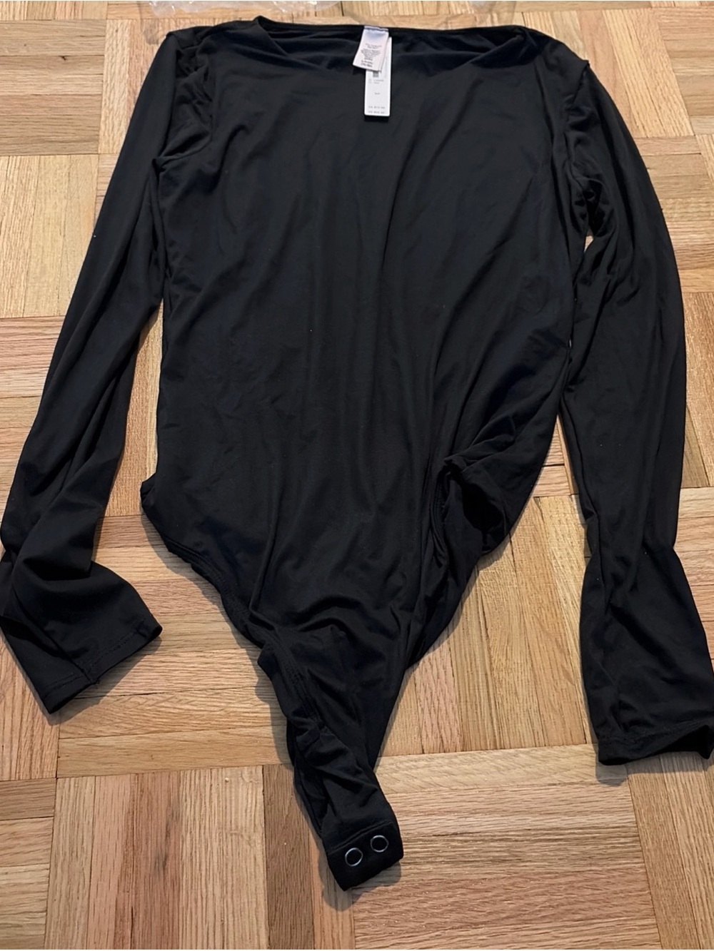 Victoria’s Secret long sleeve round neck Black bodysuit new with tags